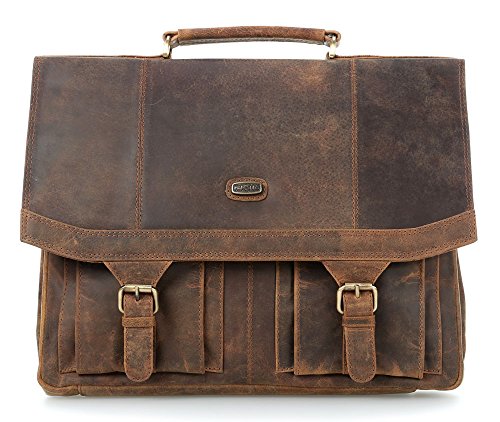 Sacoche briefcase cuir pour homme ou pour femme, look vintage classique et intemporel, bandoulière amovible, fermoirs tuck, compartiments intérieurs bien organisés ou chaque objet a son espace de rangement bien adapté. 40cm x 14cm x 32cm.Il peut accueillir des documents format A4. Idéal comme sac de travail ou de cours.