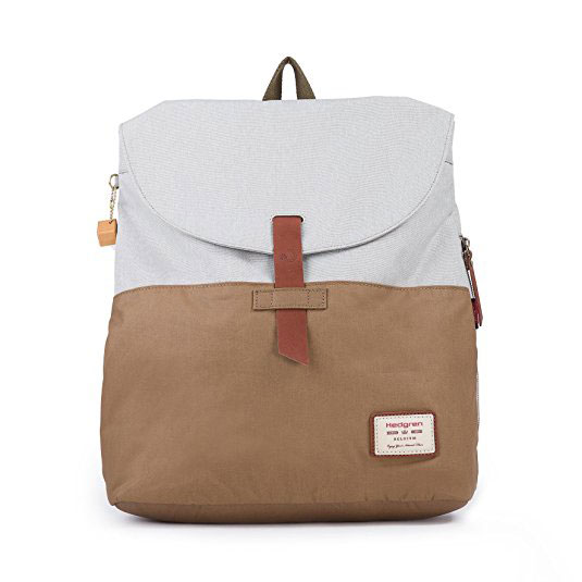 Craquant le sac à dos Hedgren cuir et toile, idéal comme sac à main porté dos pour femme urbaine