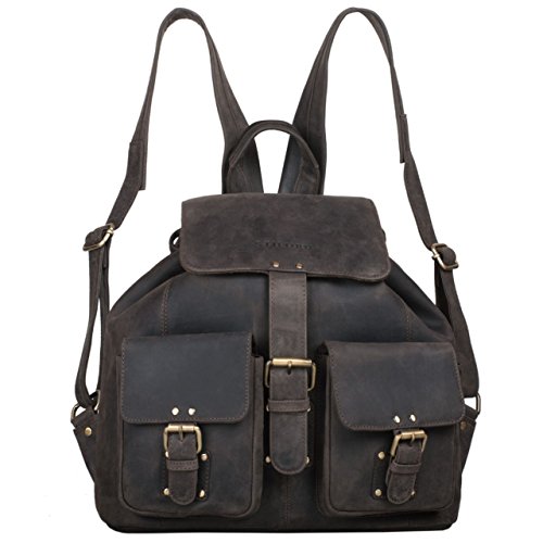 sac à dos femme cuir marron antique, Stilord larissa pour ordinateur 13,3 pouces